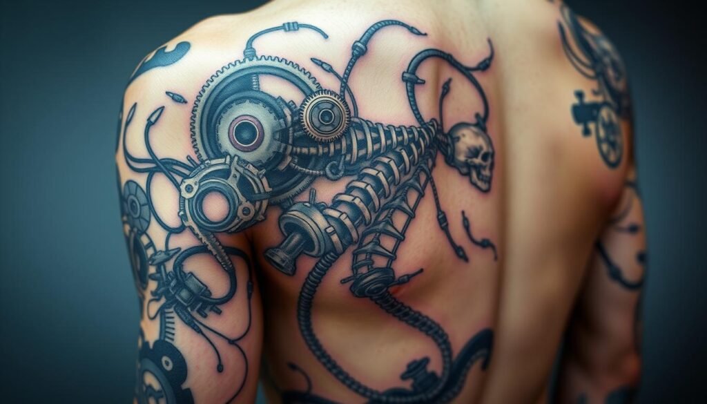 famous biomechanical tattoo designs