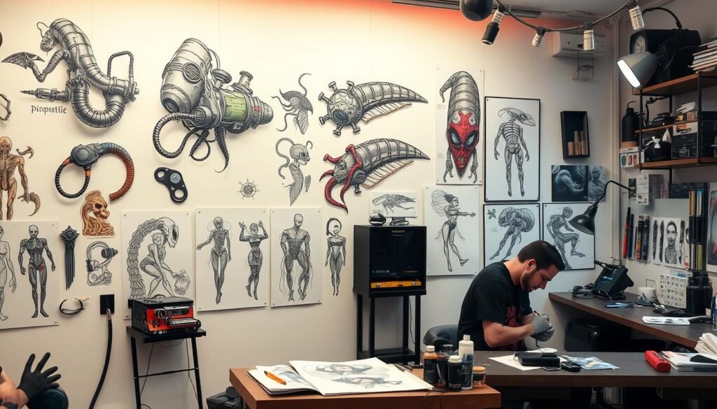 finding biomechanical tattoo artists