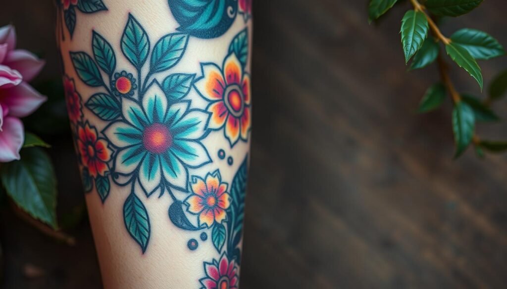 leg tattoo cover up