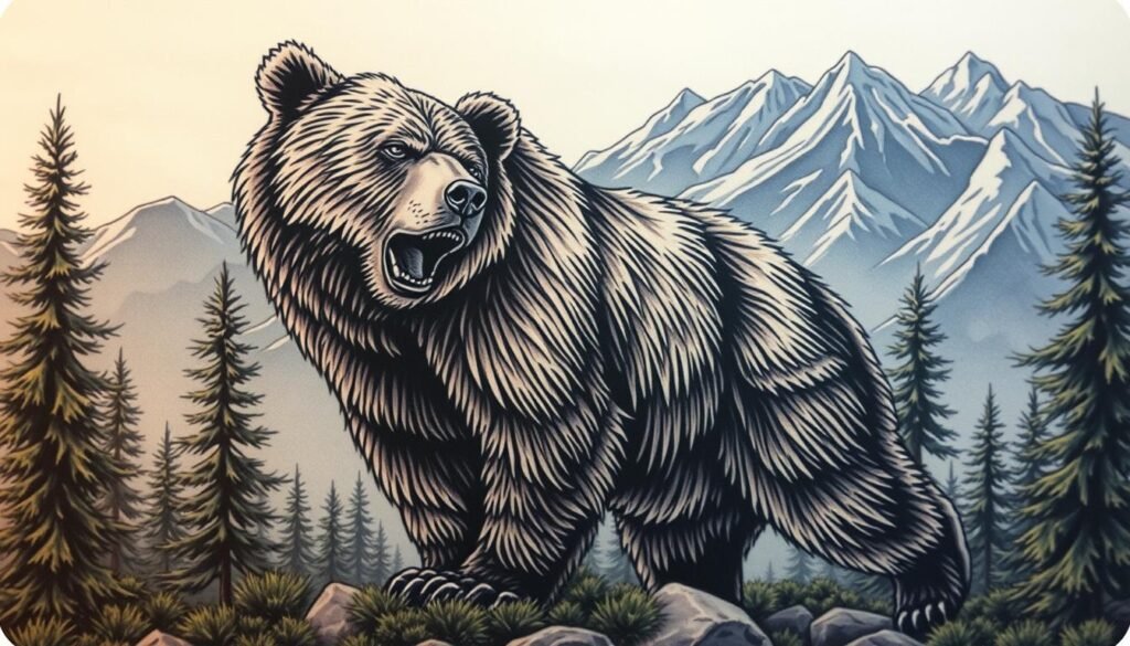 realistic bear tattoo designs