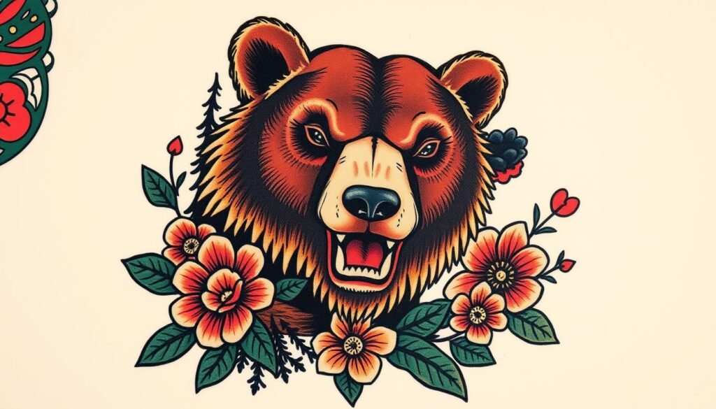 traditional bear tattoos