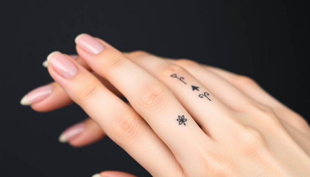 minimalist finger tattoos for women