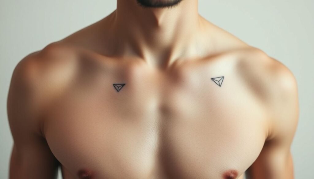 subtle male chest tattoos